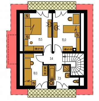 Plano de planta de la segunda planta - PREMIER 83